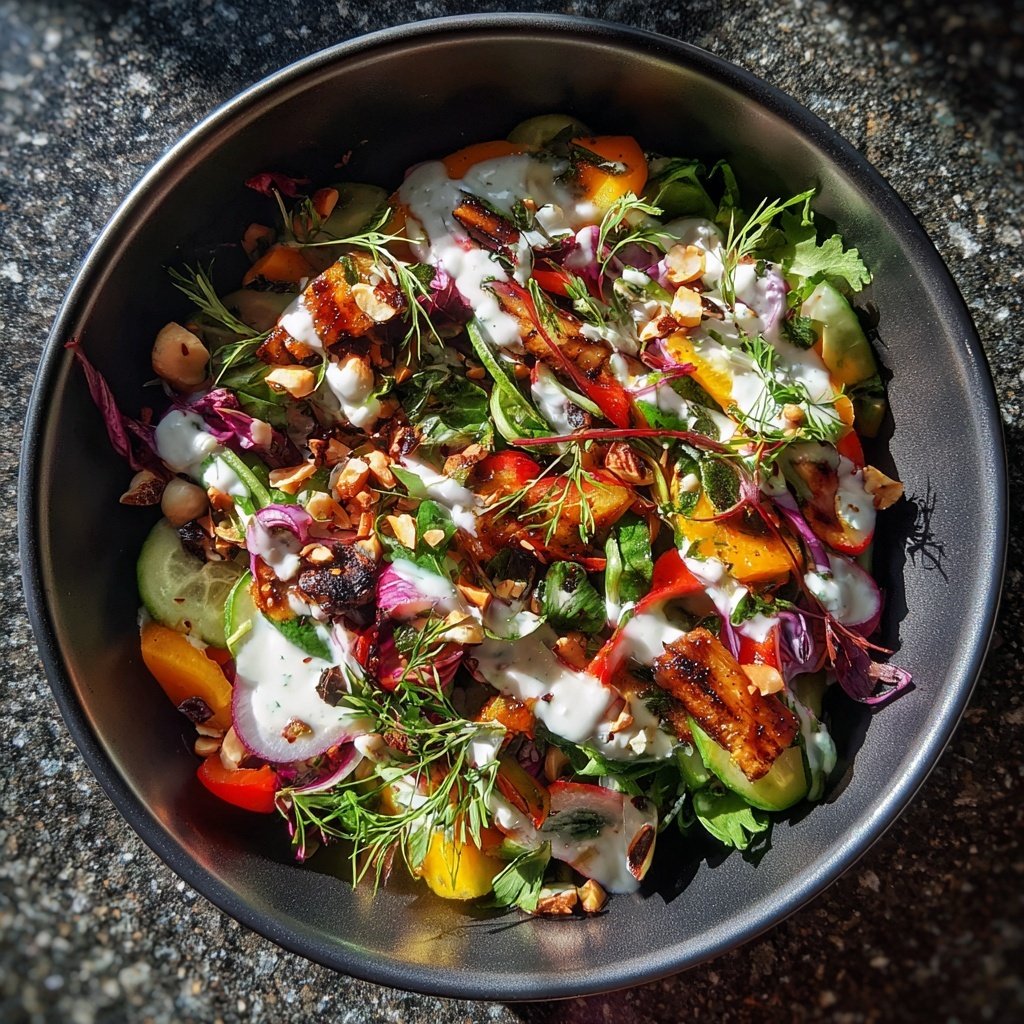 Salat Zum Grillen Mit Joghurt Dressing