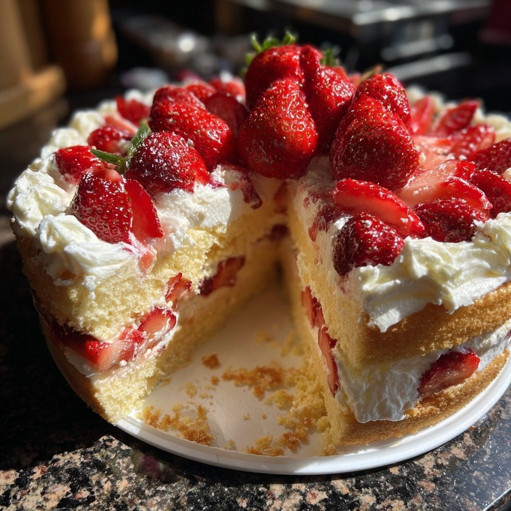 Erdbeer Sahne Kuchen Klassisch