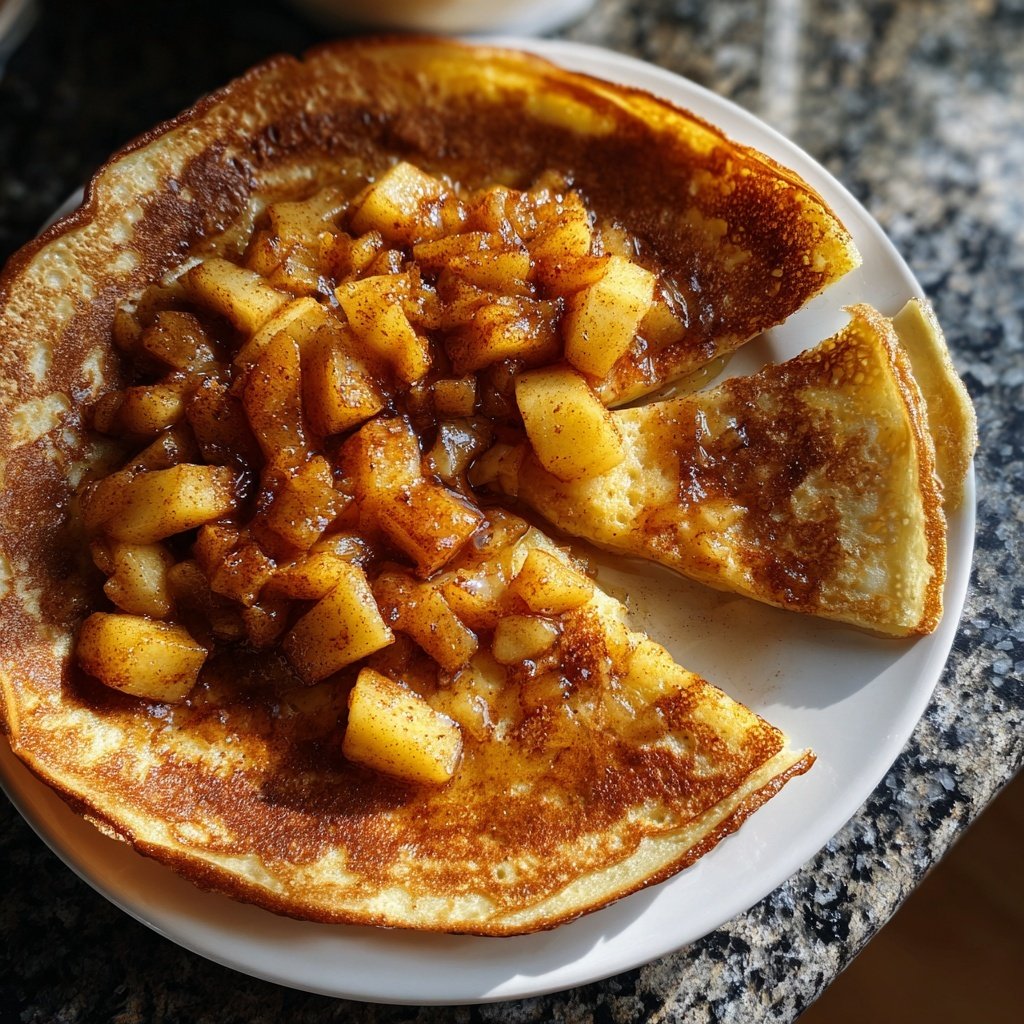 Pfannkuchen mit Apfel-Zimt-Topping