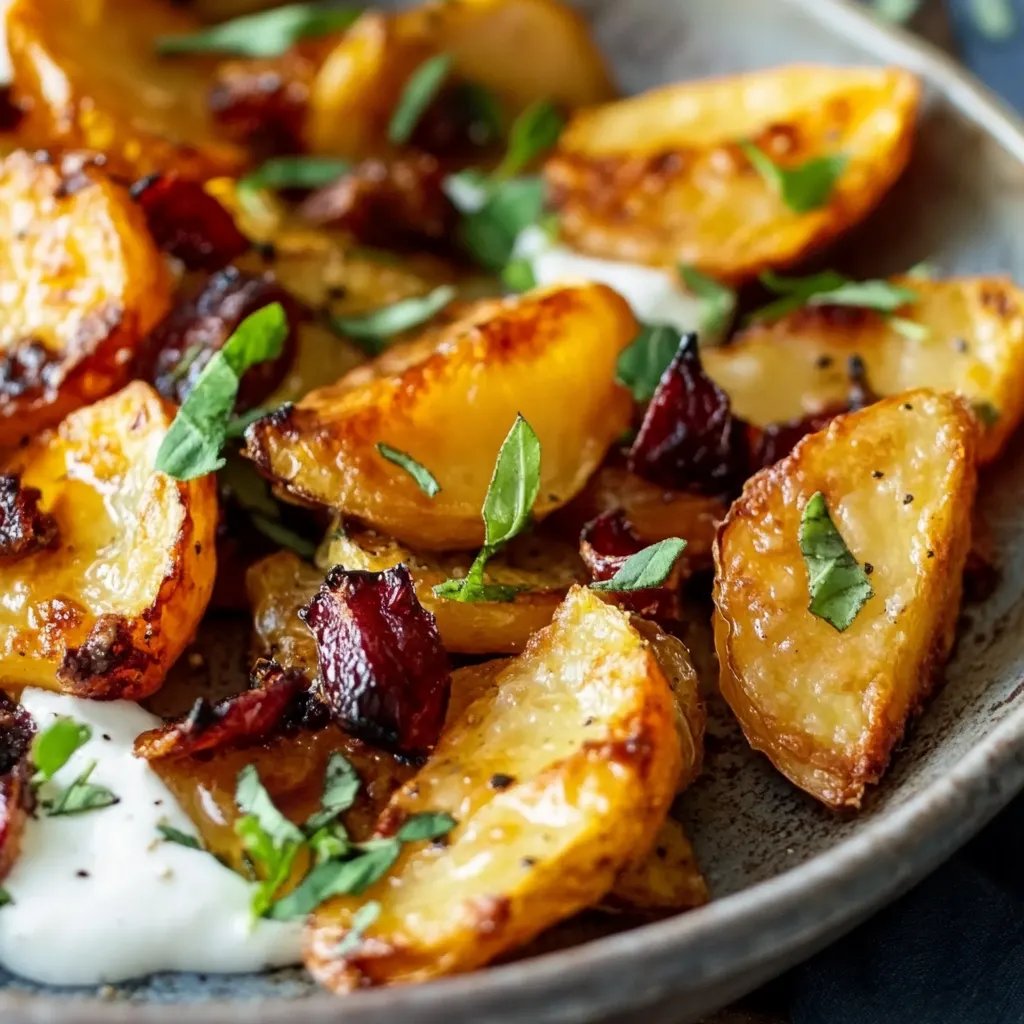 Überbackene Süßkartoffelscheiben