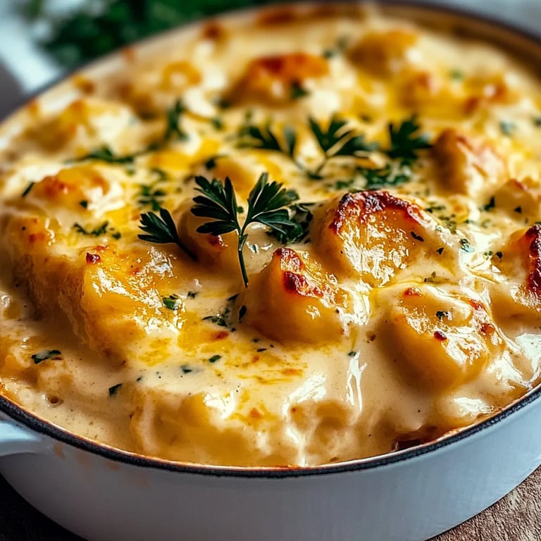 Cremiges Hähnchen mit Reis