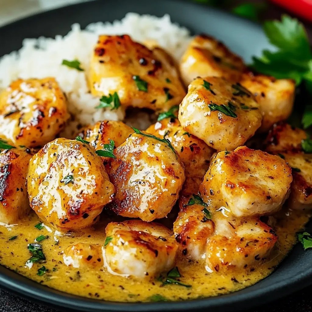 Schnelles Honig Senf Hähnchen mit Reis