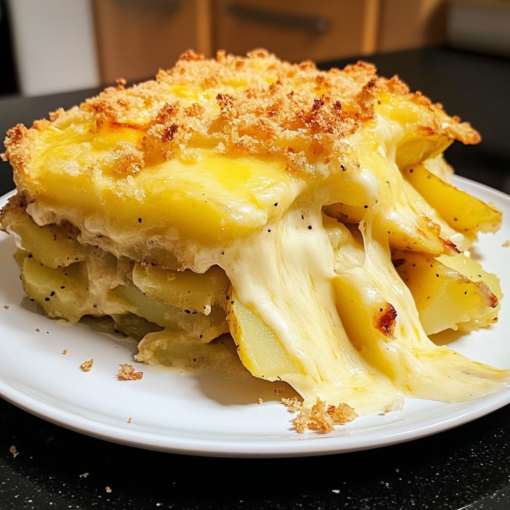 Kartoffelauflauf mit Pilzen