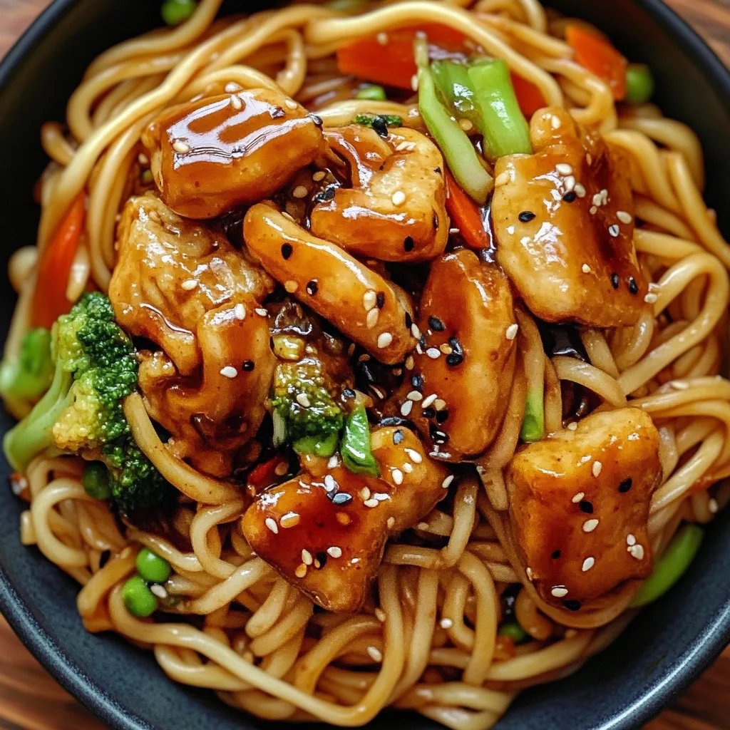 Hähnchen-Teriyaki-Nudeln