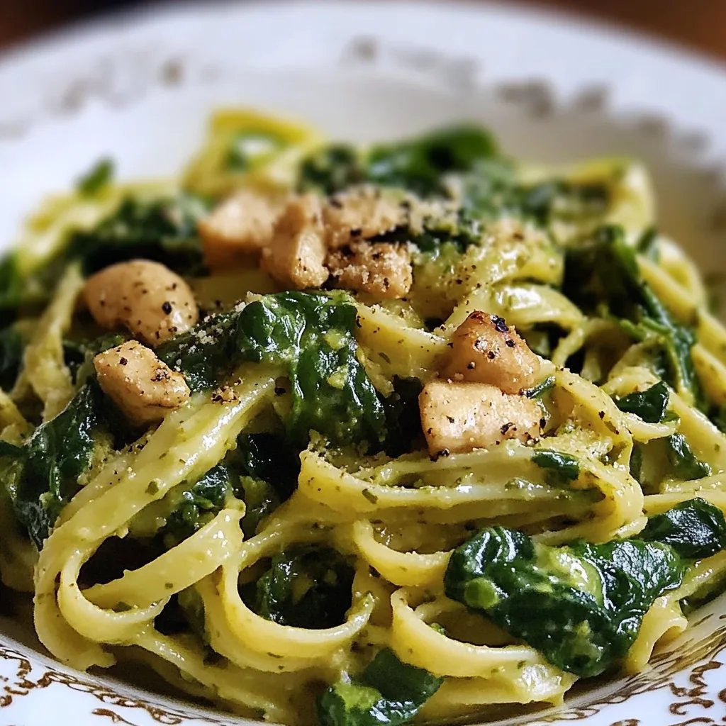 Green-Goddess-Pasta mit Spinat und Grünkohl