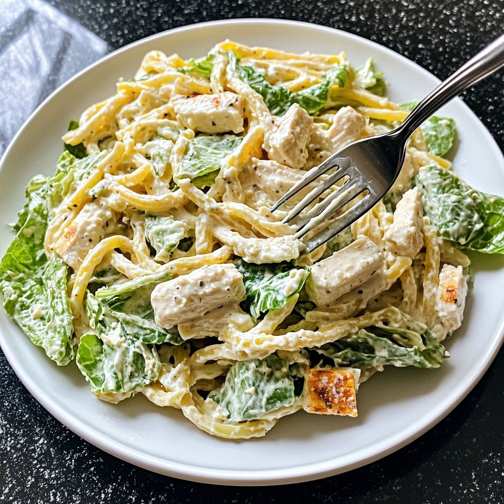 Chicken Caesar Pasta Salat