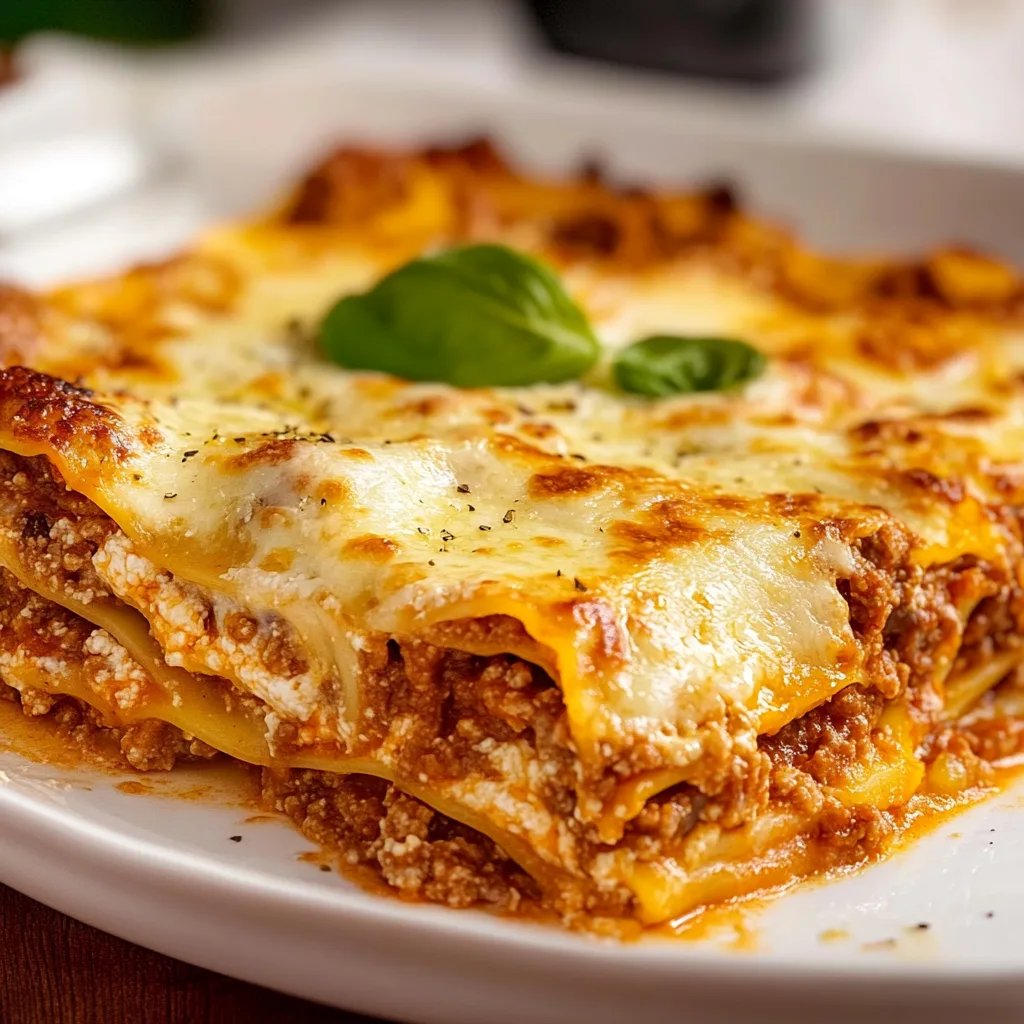 Klassische Lasagne Bolognese mit Bechamelsoße